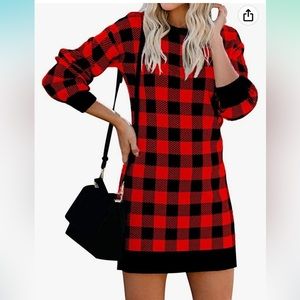 Buffalo Plaid - long sleeve mini dress